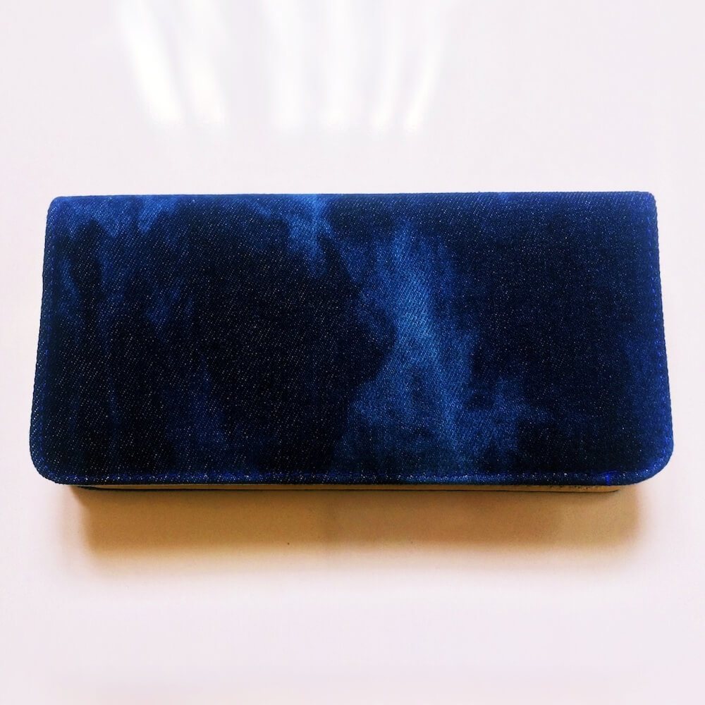 Toptan Bayan Renkli Taşlı Kot Cüzdan