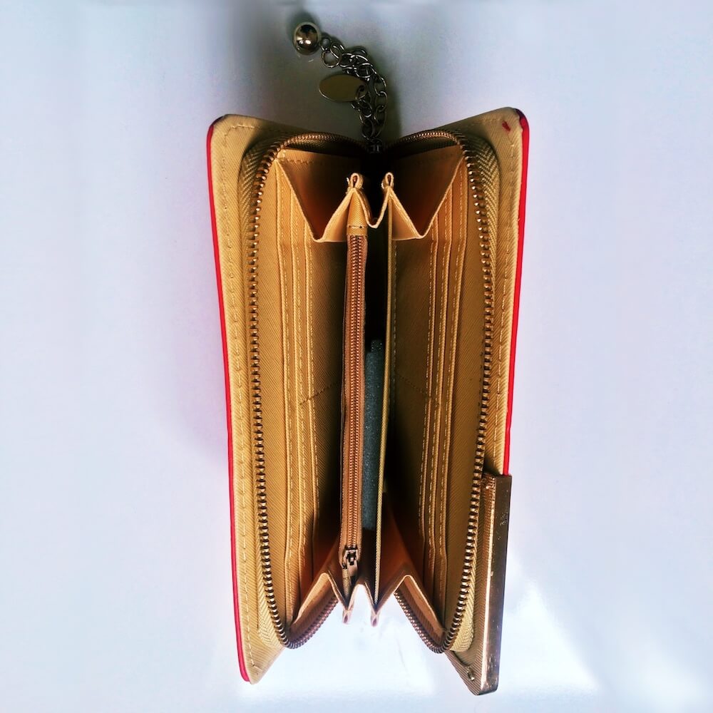 Kırmızı El Askılı Love Bayan Cüzdan