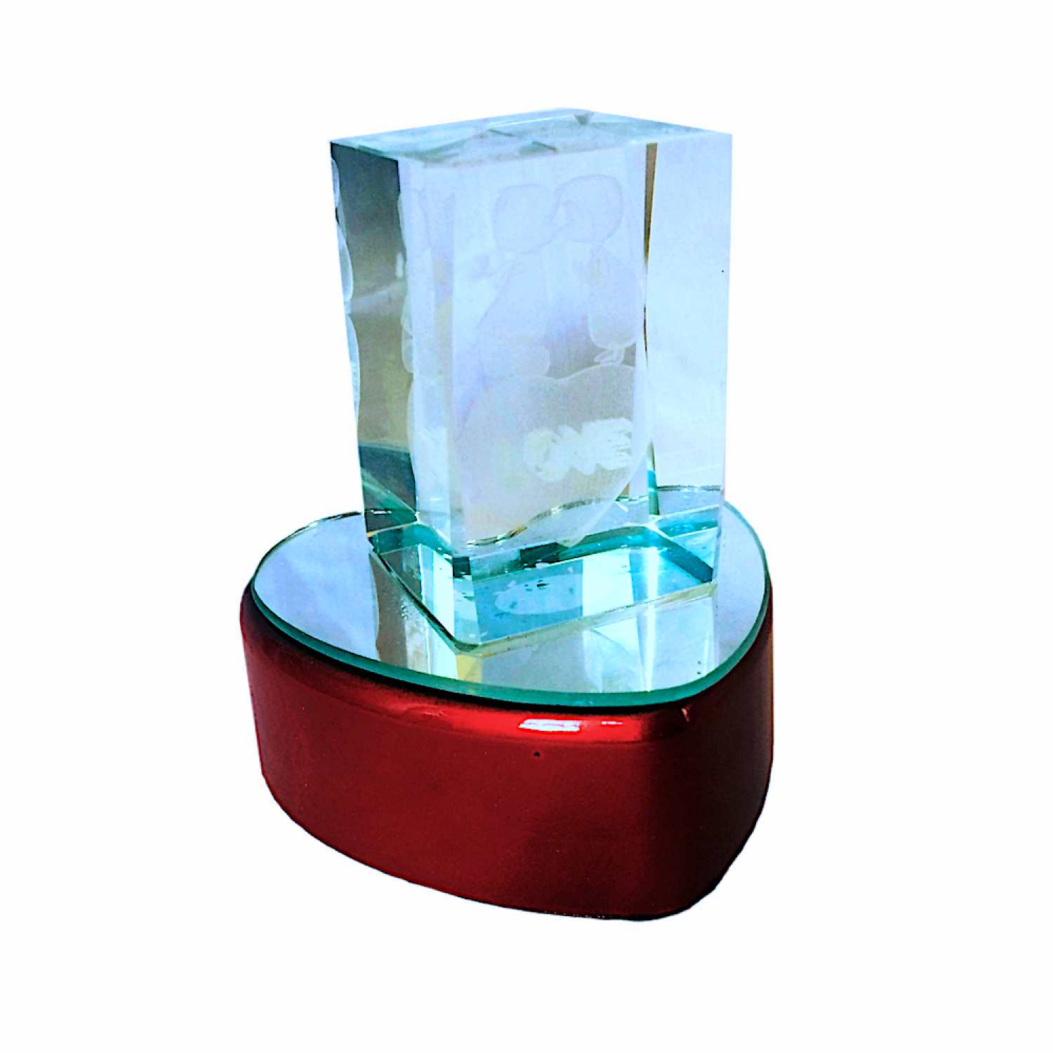 Toptan Işıklı Cam Biblo Sevgi Temalı