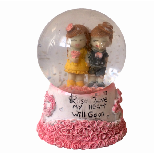 Renkli Işıklı Oval Cam Su Küresi