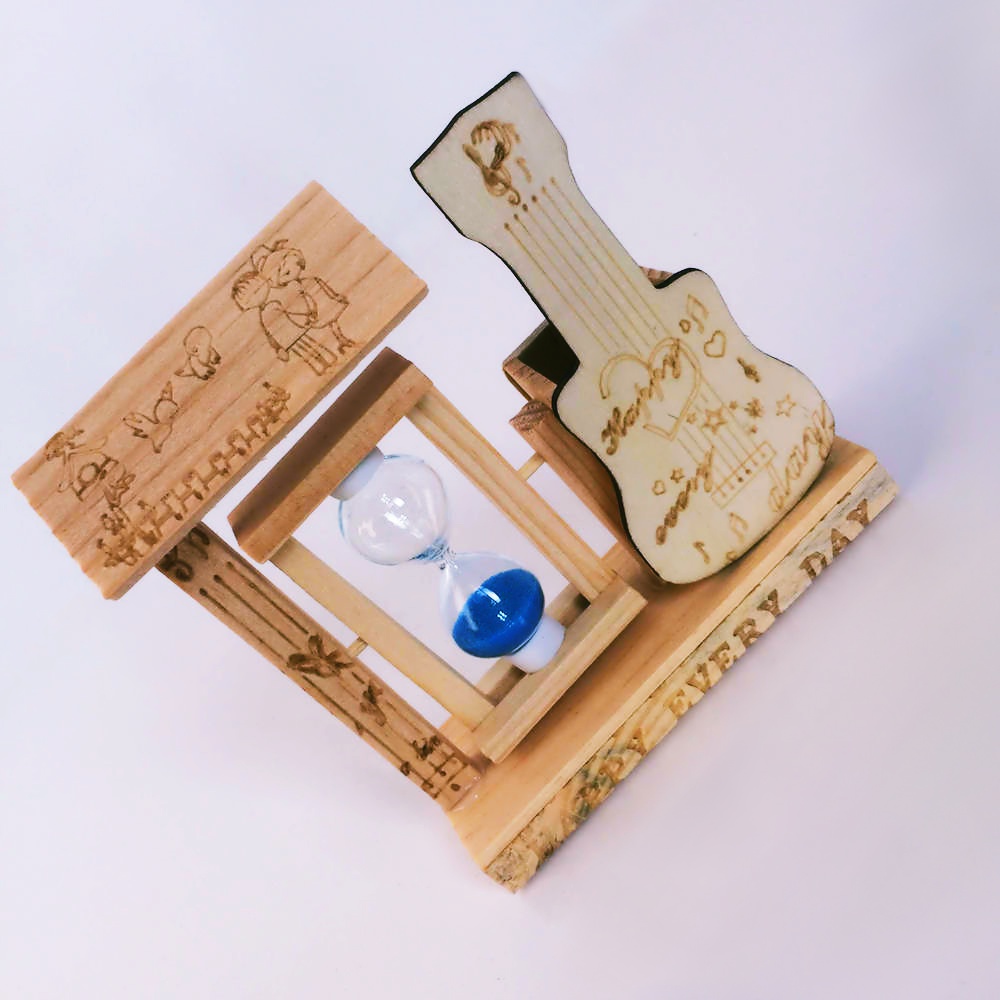 Toptan Ahşap Kum Saati Kalemlik