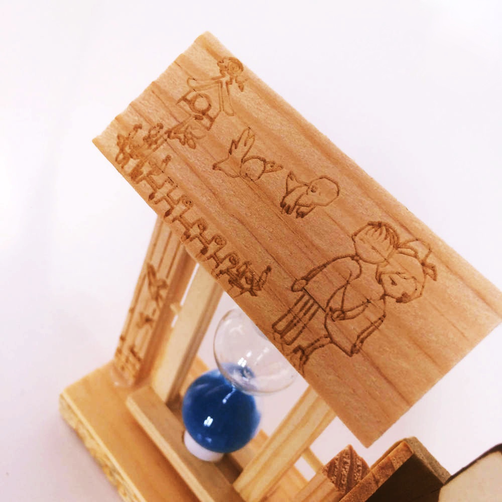 Toptan Ahşap Kum Saati Kalemlik