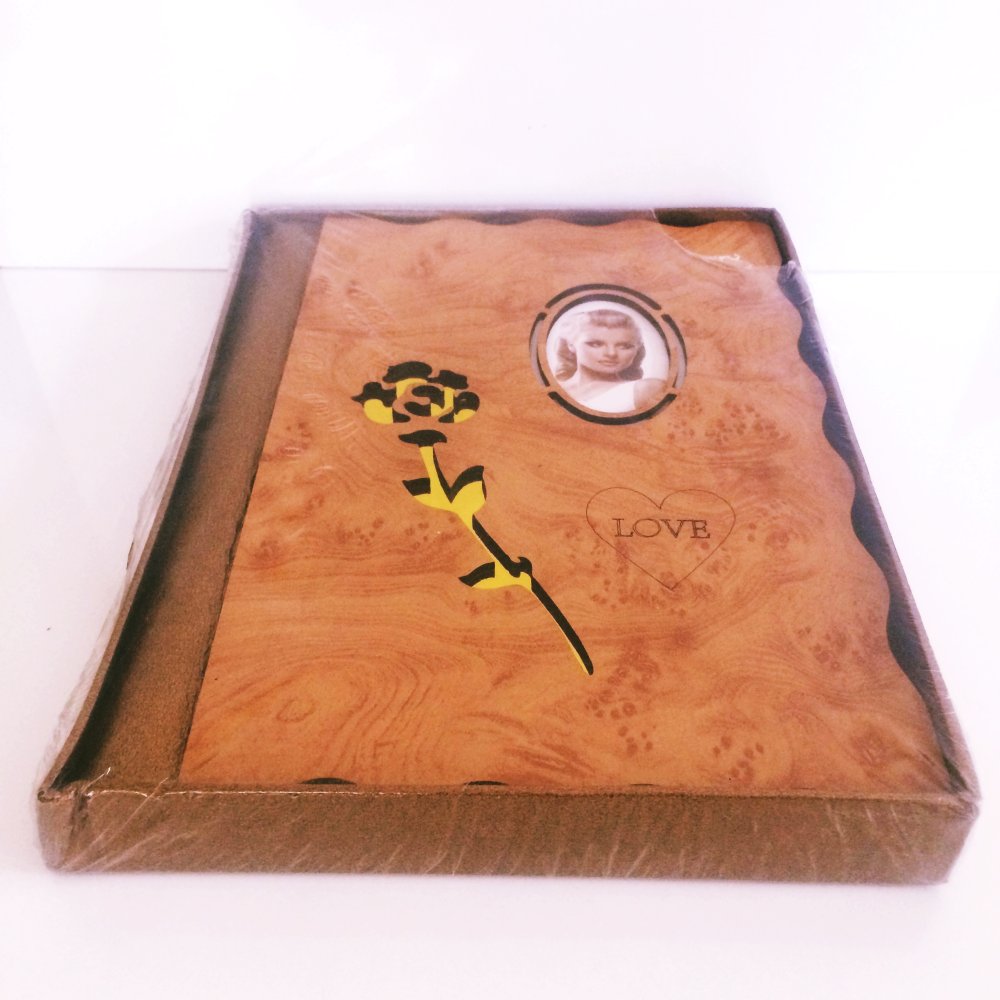 Toptan Ahşap Kapaklı Otantik Resimli Fotoğraf Albümü