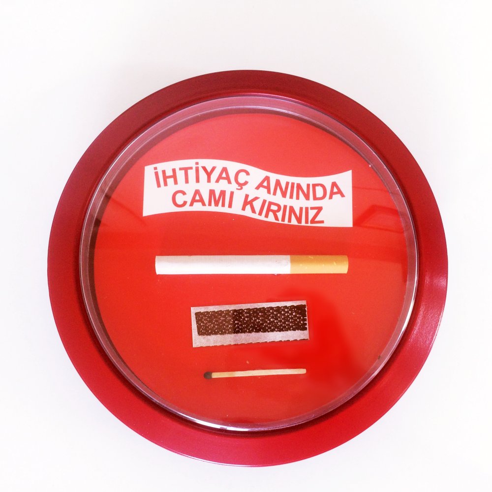 İhtiyaç Anında Camı Kırınız Acil Sigara Ünitesi