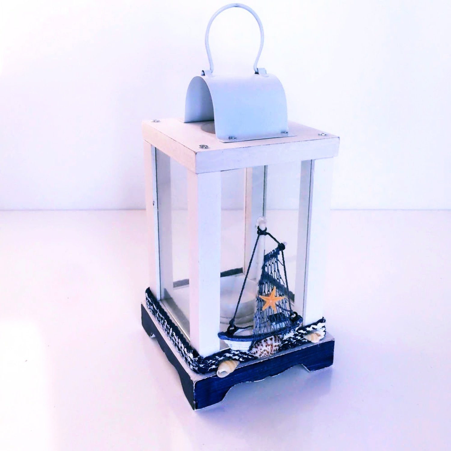 Toptan Ahşap Fener Mumluk Yelkenli