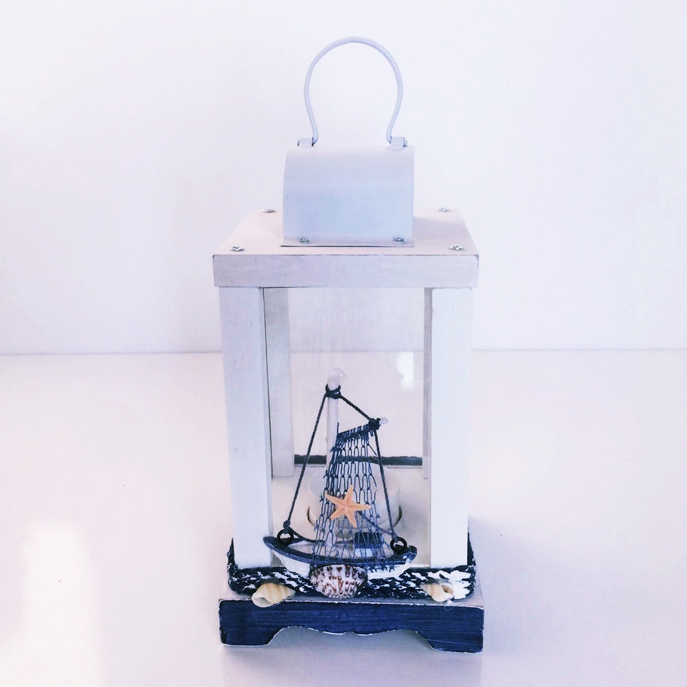 Toptan Ahşap Fener Mumluk Yelkenli