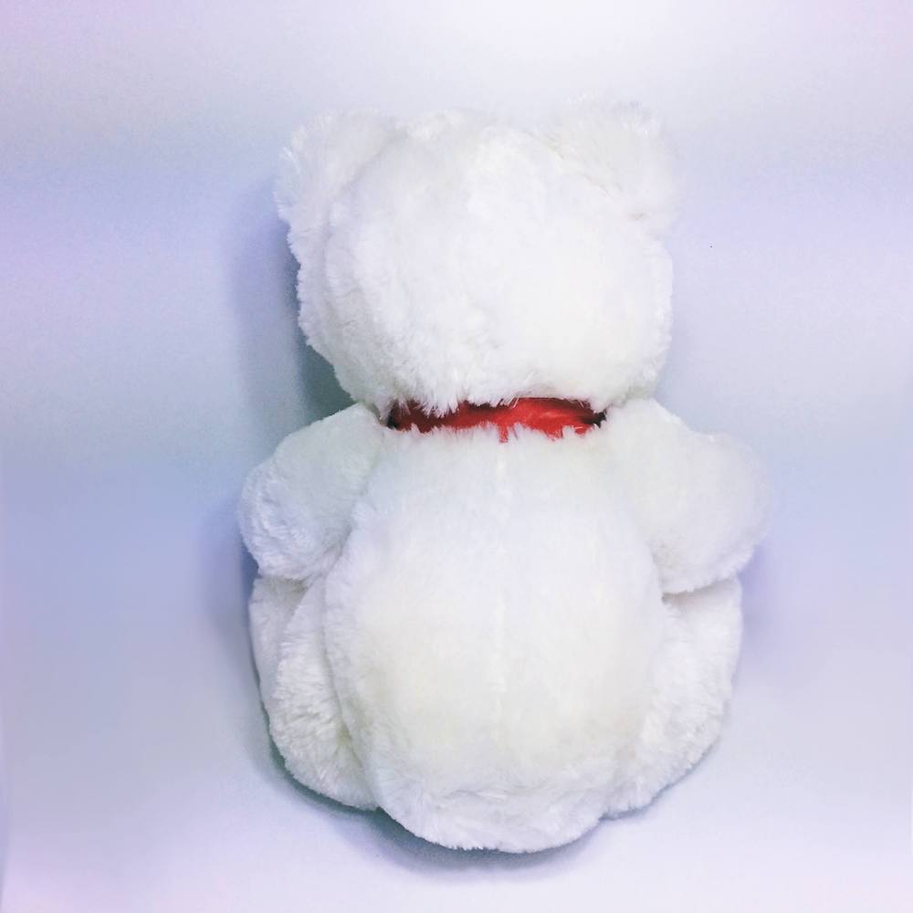 Sevimli Beyaz Peluş Ayıcık Büyük Boy 35 cm