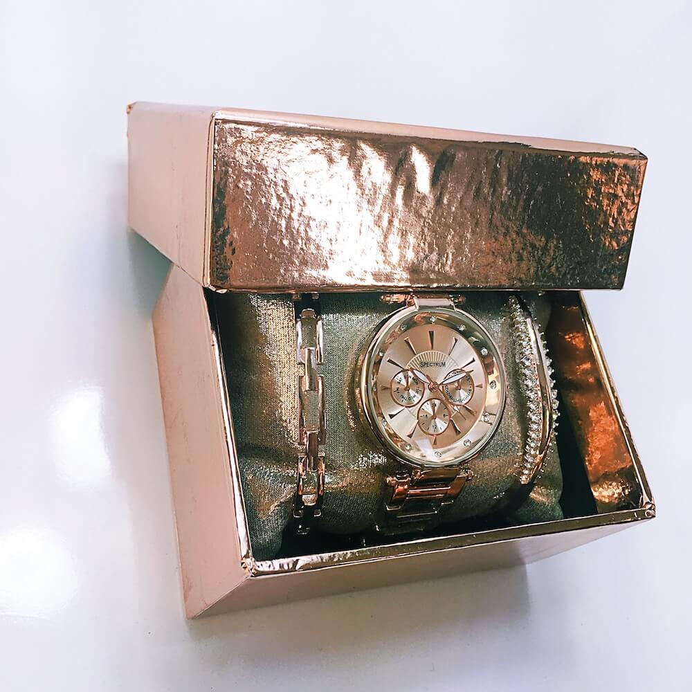 Spectrum Gold Edition Taşlı Bayan Kol Saati