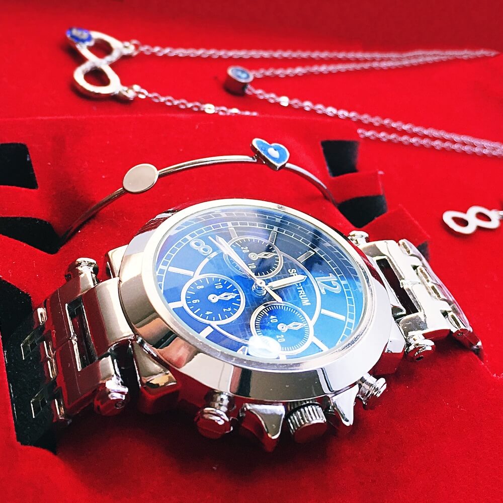 Spectrum Sonsuzluk Bayan Kol Saati Kolye Küpe Bileklik Seti