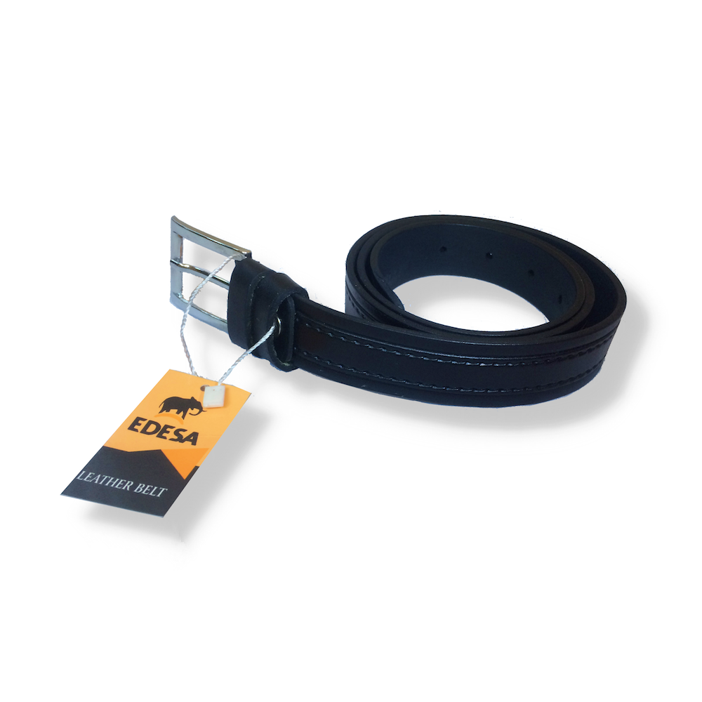 Edesa Deri İnce Erkek Kemer Siyah