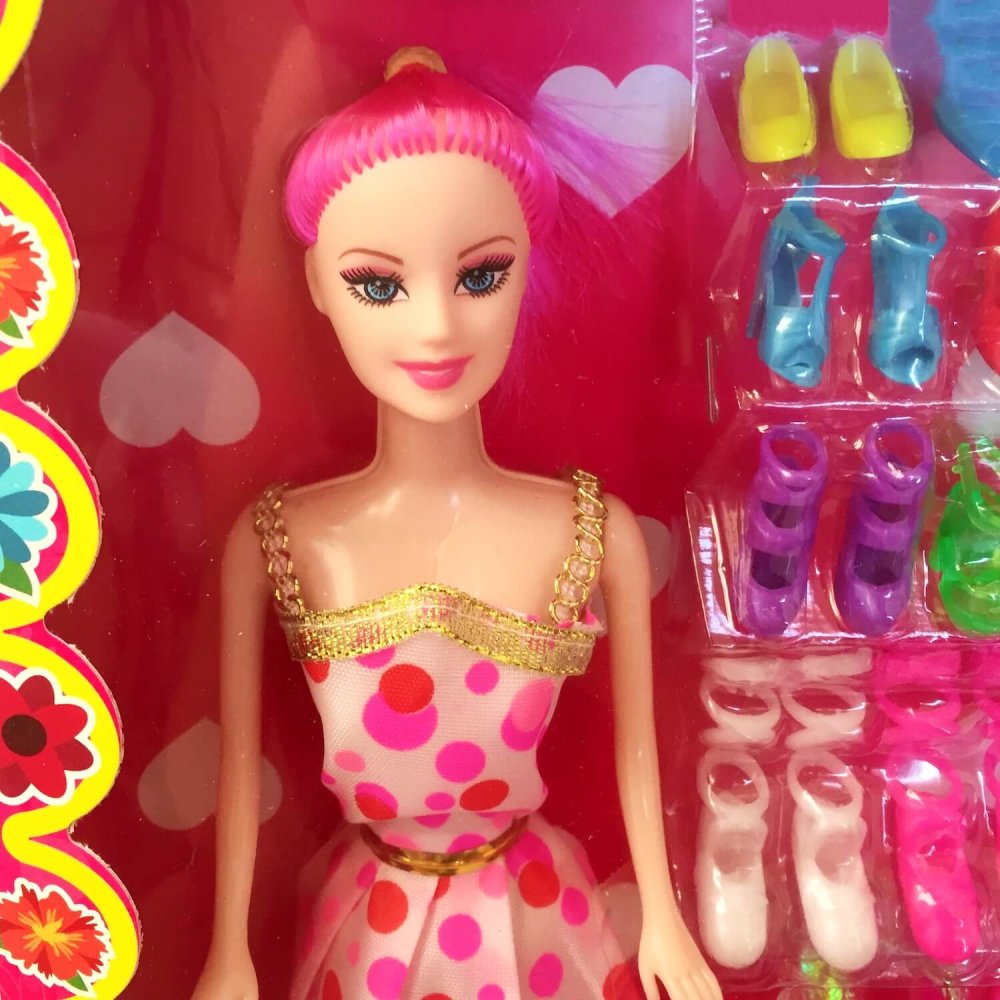 Oyuncak Bebek Ayakkabılı Elbiseli Seda