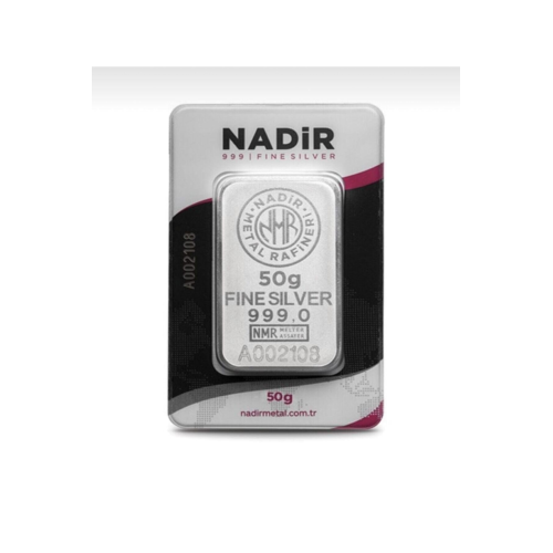 50 gram Külçe Gümüş 999 Ayar Kar Sarraf