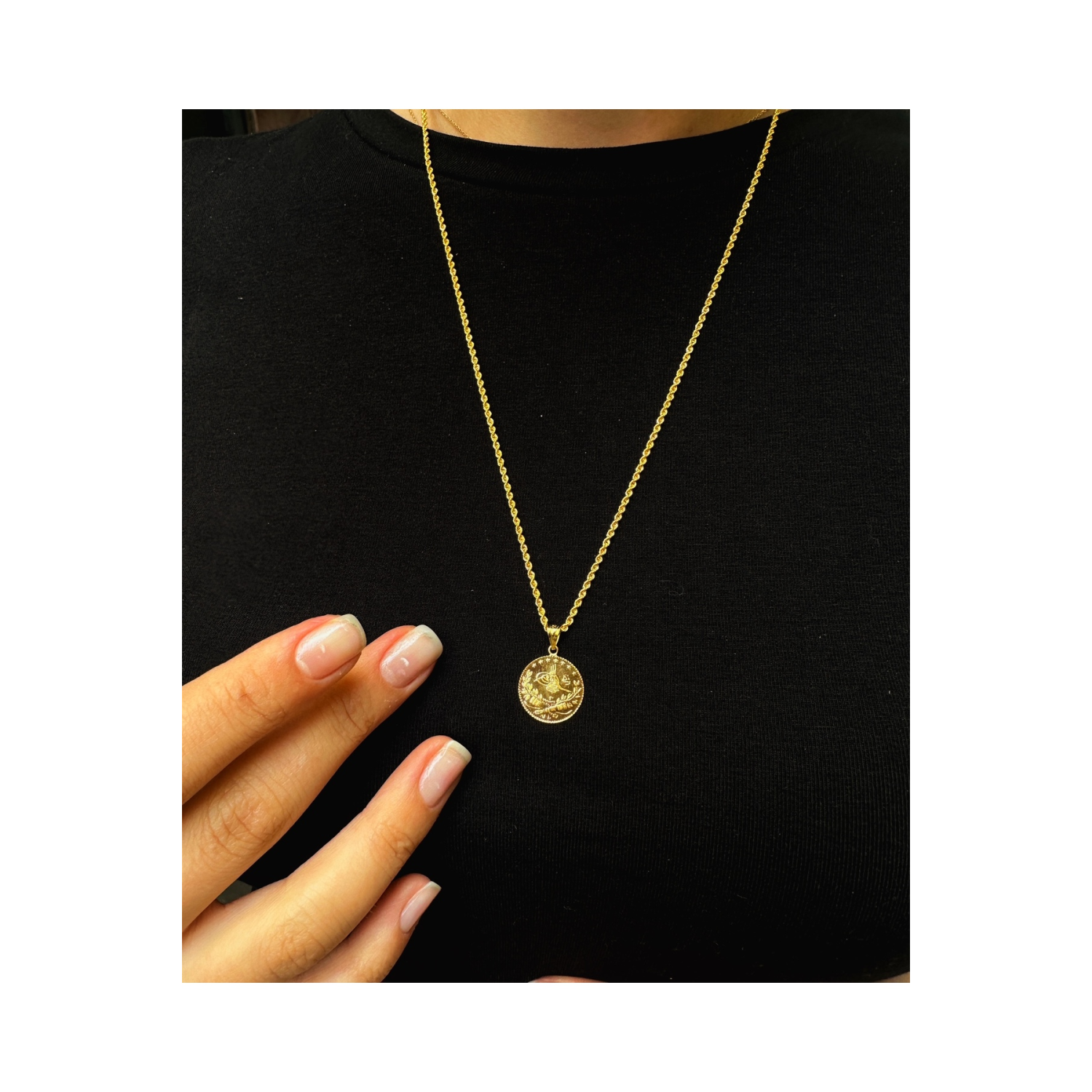 Reşat Çeyrek Halat Zincirli Kolye