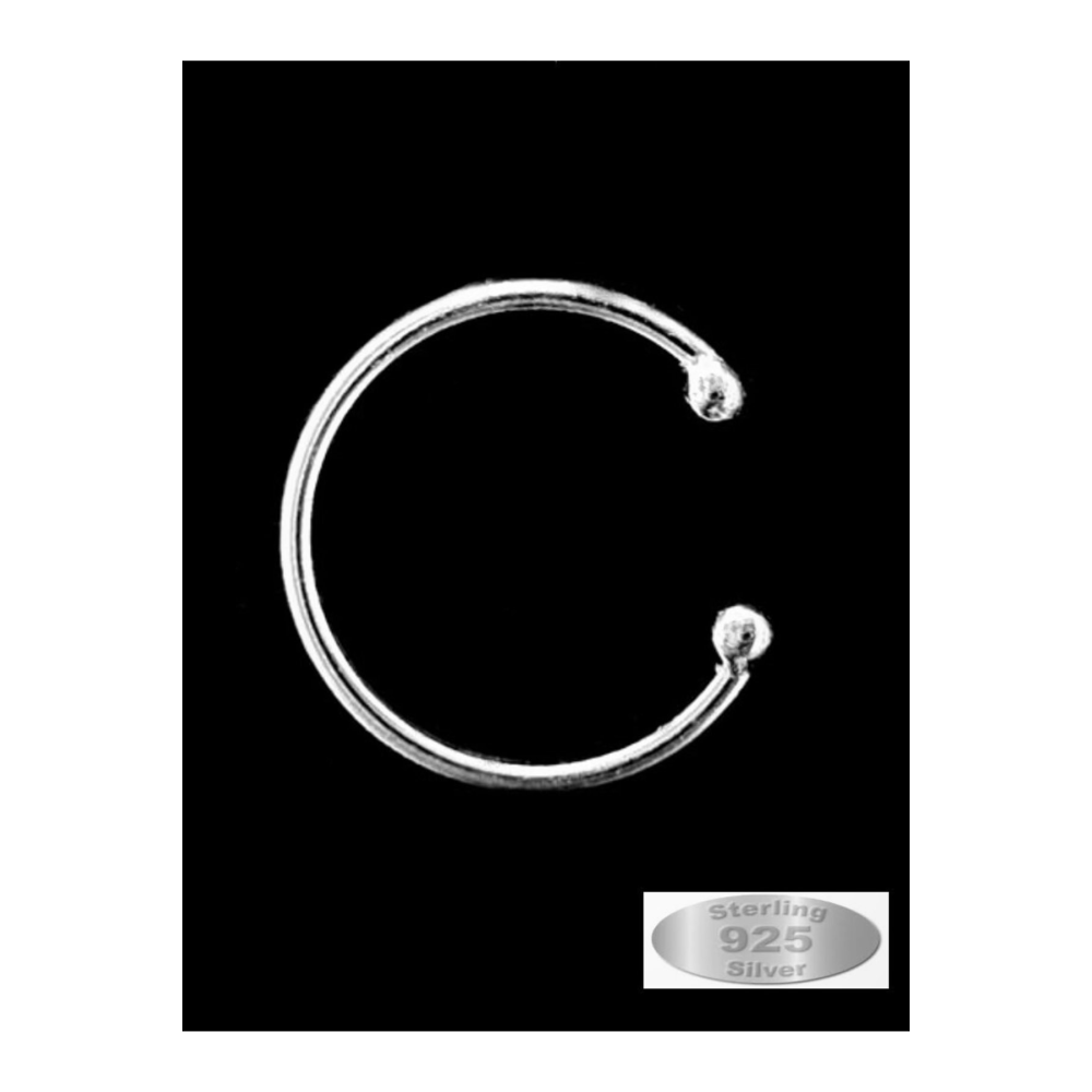 925 Ayar Gümüş Halka Deliksiz Sıkıştırmalı Kıstırmalı Fake Hızma Gümüş Renk