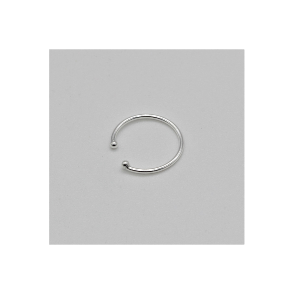 925 Ayar Gümüş Halka Deliksiz Sıkıştırmalı Kıstırmalı Fake Hızma Gümüş Renk