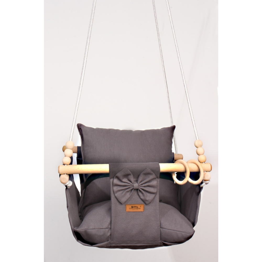 Emniyet Kemerli Çocuk Salıncak Ahşap Bahçe Salıncağı Hamak Tavan Ev Salıncağı