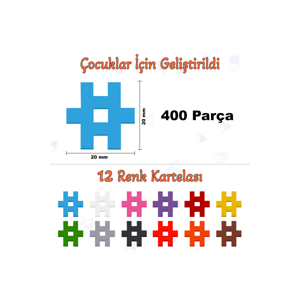 Blocktopia 400 Parça Yapı Oyuncak Ve Yapı Inşa Seti Yaratıcı Oyuncak Yapım Seti (YENİ VERSİYON)