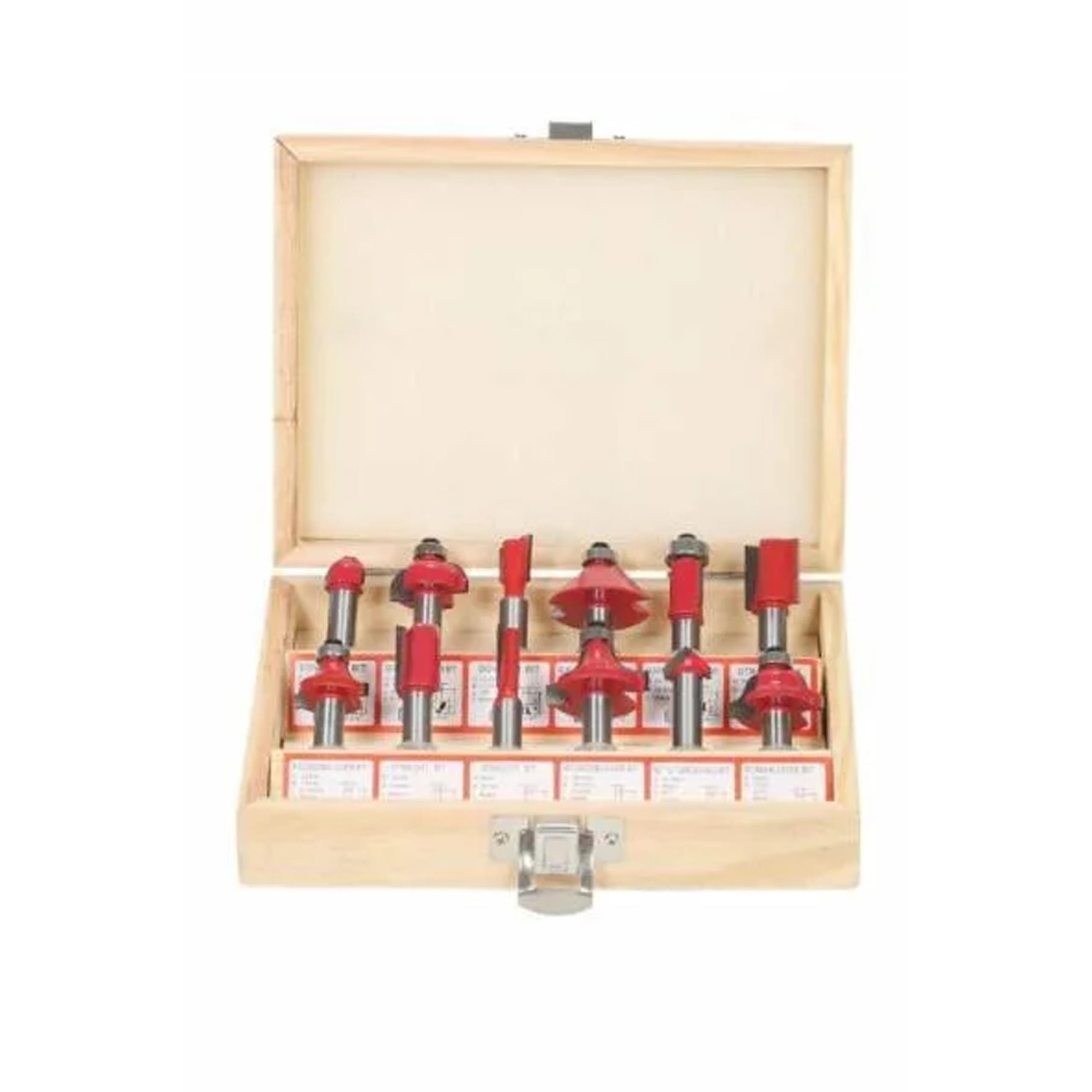 12 Parça Freze Uç Takımı Ahşap Oyma Ağaç Delme Çantalı Set 8 mm