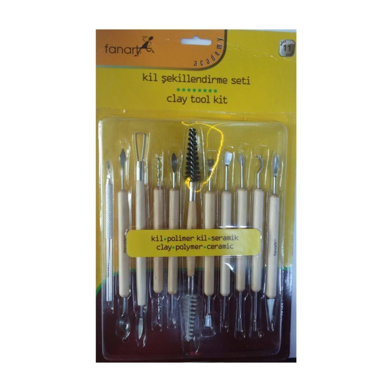 Kil -polimer Kil -seramik Kil Şekillendirme Seti 21 Alet (11 Parca )