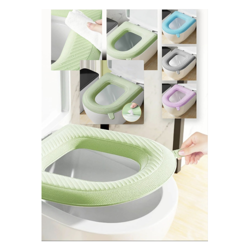 Yıkanabilir Bükülebilir Tuvalet Klozet Kapağı Süngeri Pratik Su Geçirmez Klozet Kılıfı Mideri