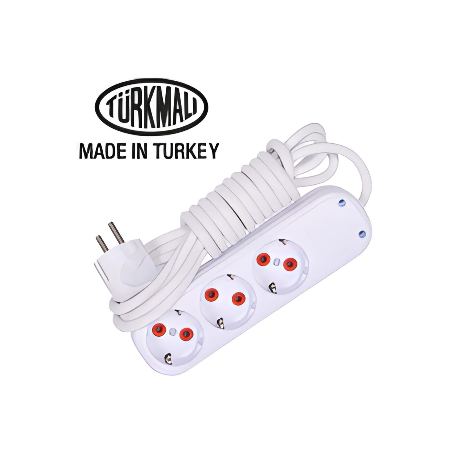 Önder 5 Metre Kablolu Topraklı Ara Kablosu Uzatmalı Seyyar 3lü Grup Priz