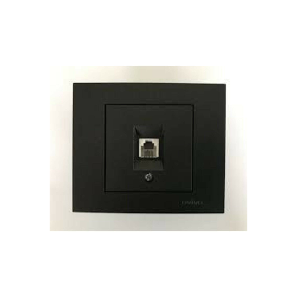 Grano Siyah Numeris Telefon Prizi Cat3 Mekanizma Çerçeve