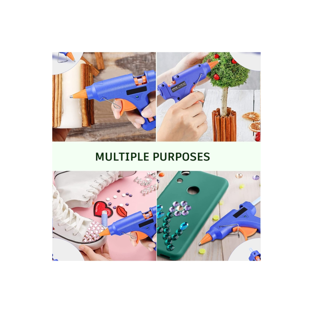 20watt Sıcak Silikon Tabancası + 10 Adet Çubuk Slikon Çekme Eritme Tabanca Şeffaf Mum Yapıştırıcı