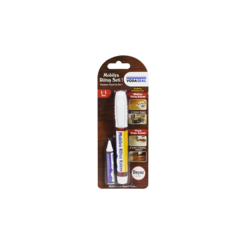 Mobilya Rötuş Seti Ahşap Dolgu Kalemi Çizik Çatlak Kapatıcı Beyaz