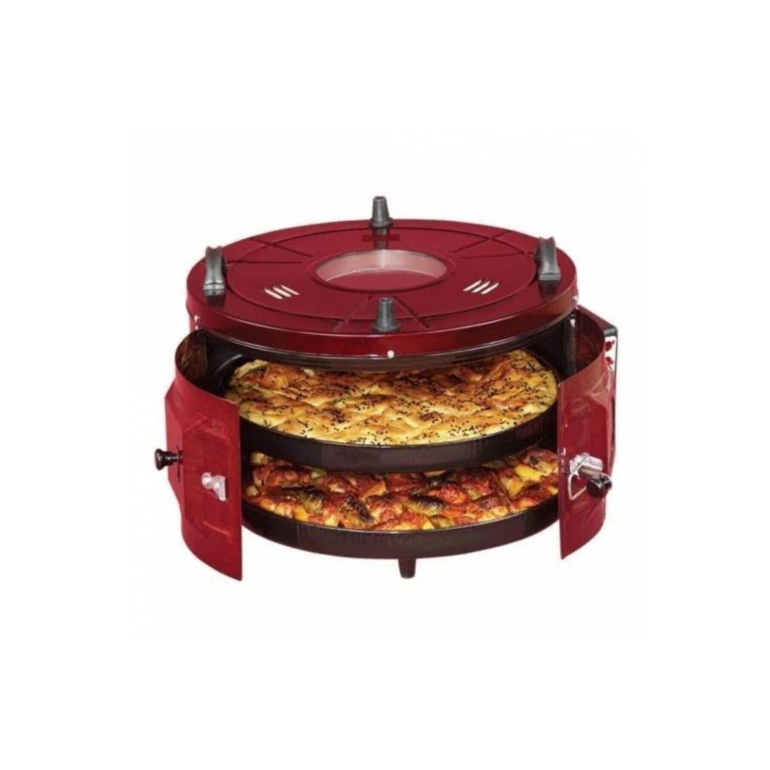 Çift Tepsili Fırın-tepsileri Emaya Fırın-çift Tepsili Yuvarlak Davul Fırın