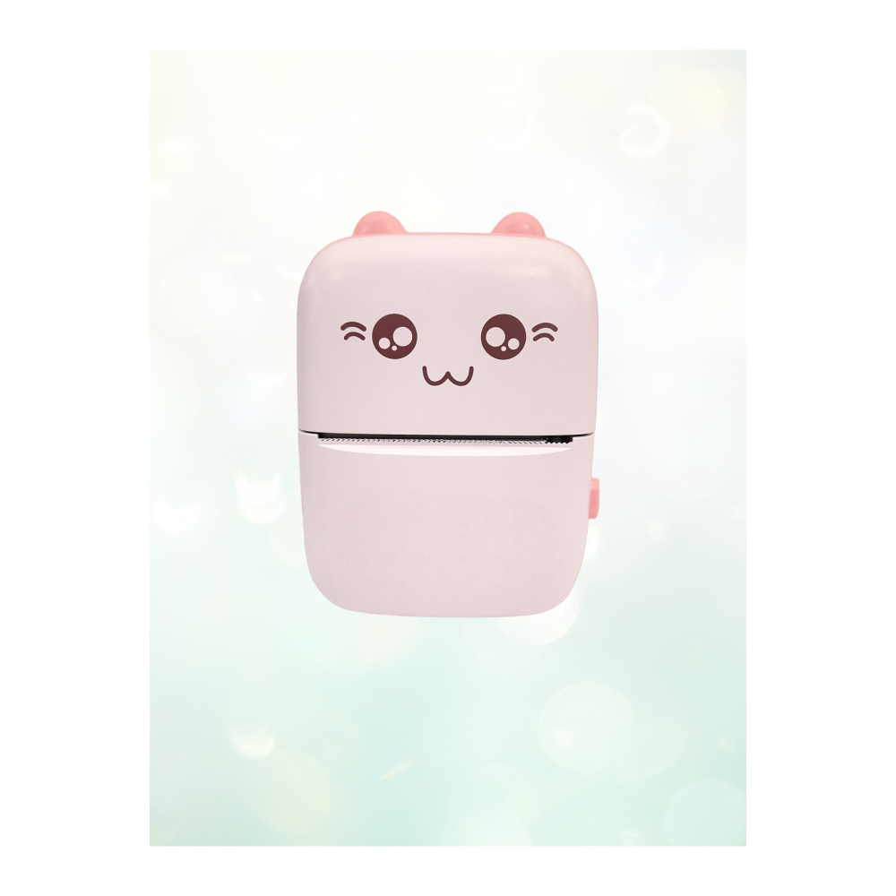 Mini Cep Yazıcısı Basic Model Pembe, Yedek 1 Adet Rulo Kağıt Hediyeli.