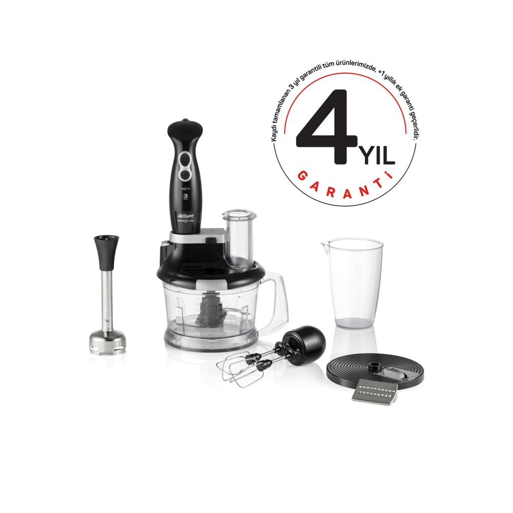 Ar1004 Soprano Max Multi Siyah 1000 W Blender Seti