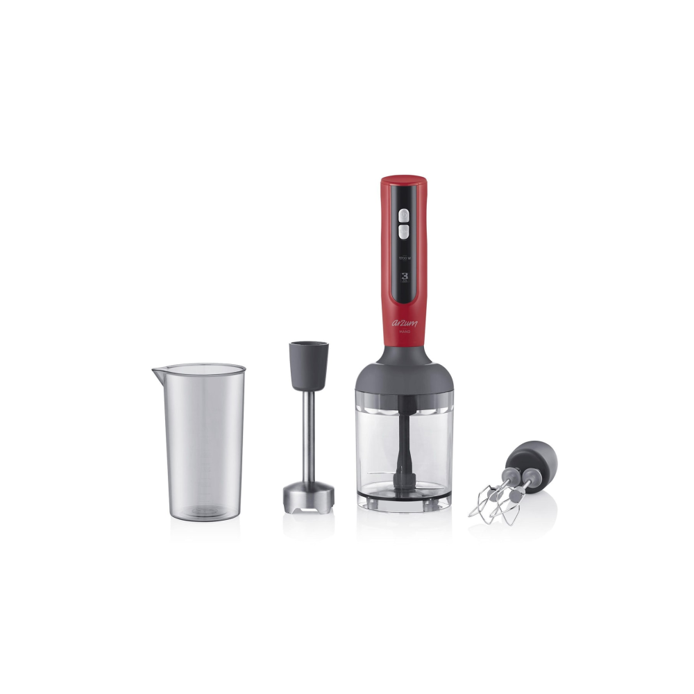 AR1092 Mano 1700 Watt El Blender Seti - Kırmızı