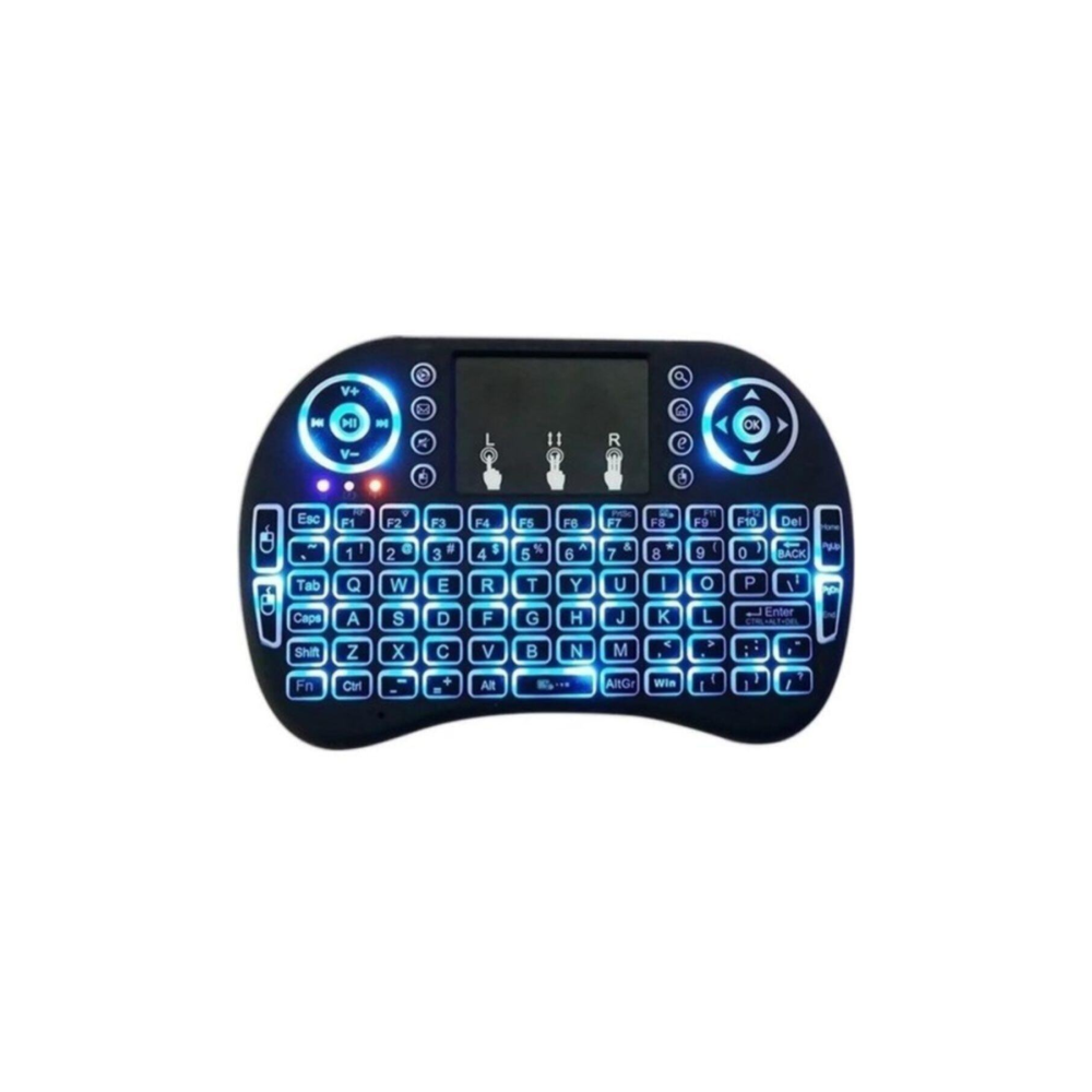 Işıklı Kablosuz Mini Klavye Tv Televizyon Ps3 Dokunmatik Mouse