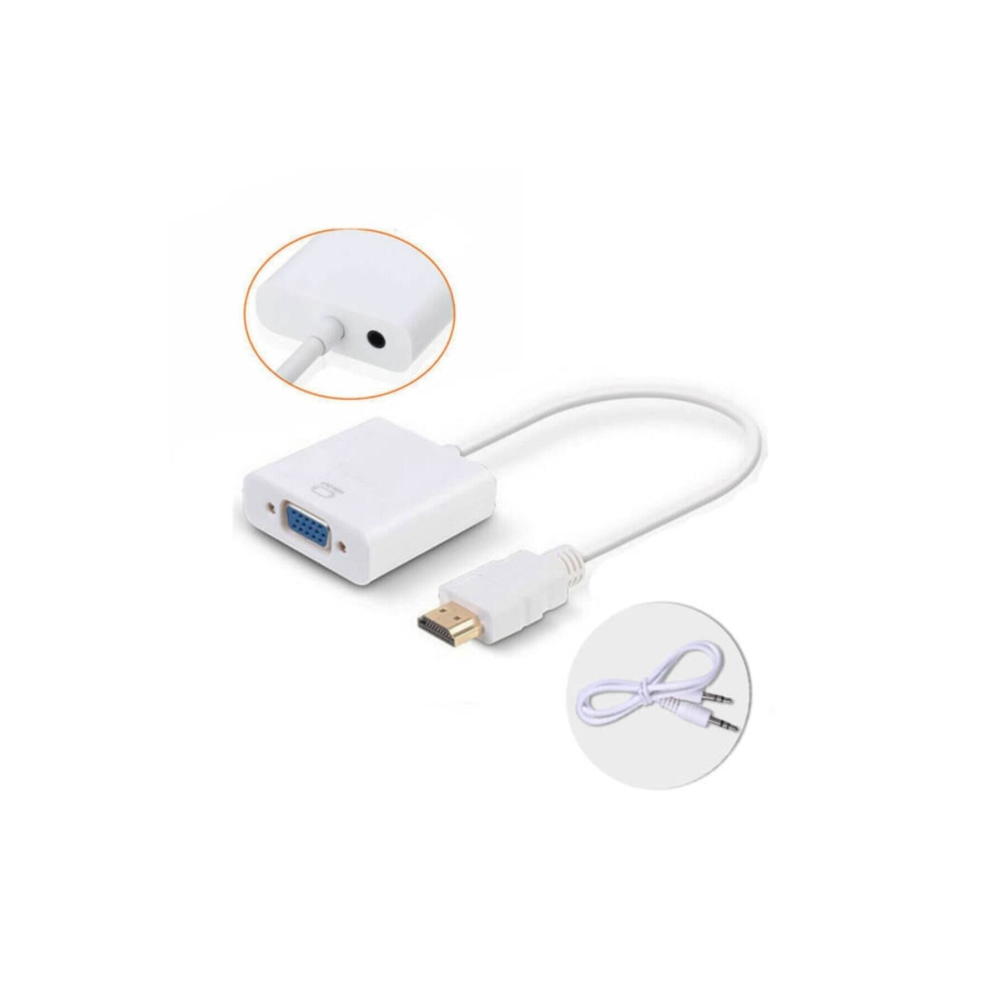 Hdmi To Vga Ses Çıkışlı Kablo Çevirici Dönüştürücü Adaptör