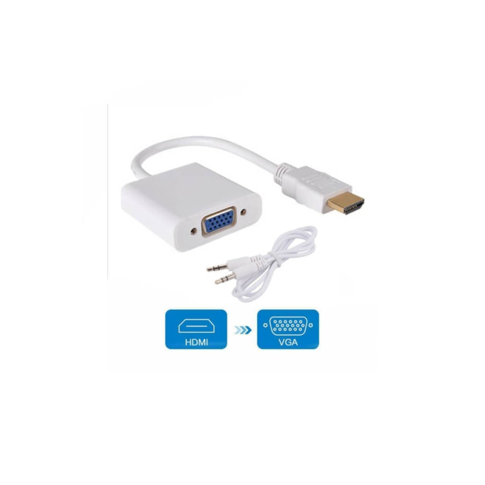 Hdmi To Vga Ses Çıkışlı Kablo Çevirici Dönüştürücü Adaptör