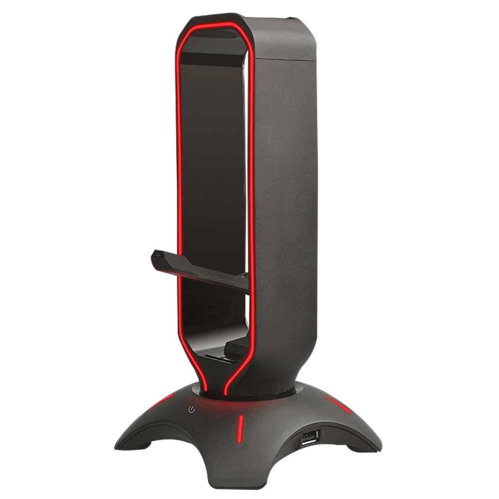 Rm-h66 Guard Siyah Rgb Işıklı 2*usb Port Kulaklık Için Stand