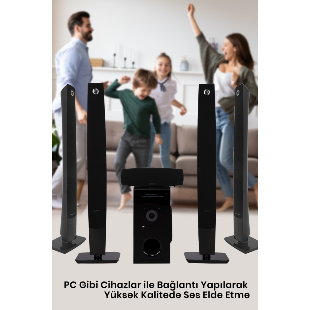 5+1 Ev Sinema Ses Sistemi Dokunmatik Panel Hts-658