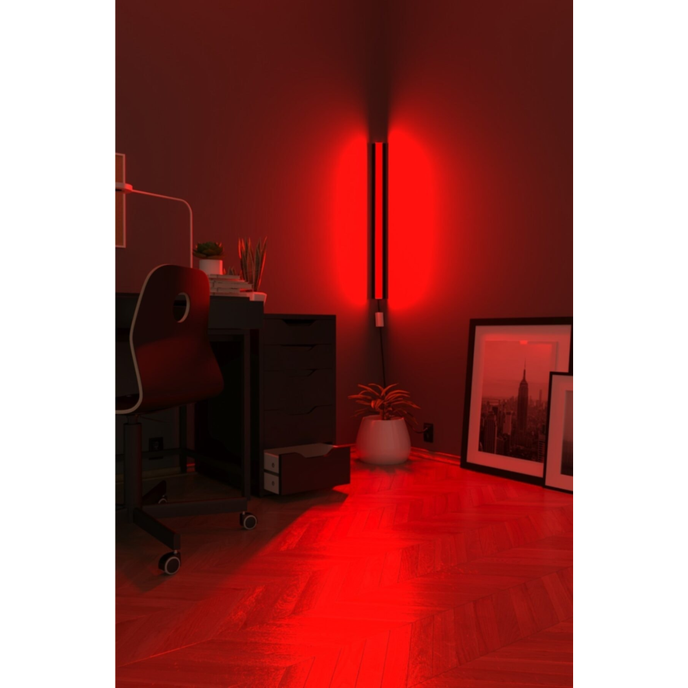 Uzaktan Kumandalı Köşe Rgb Led Abajur Aplik Gece Lambası Kumandalı