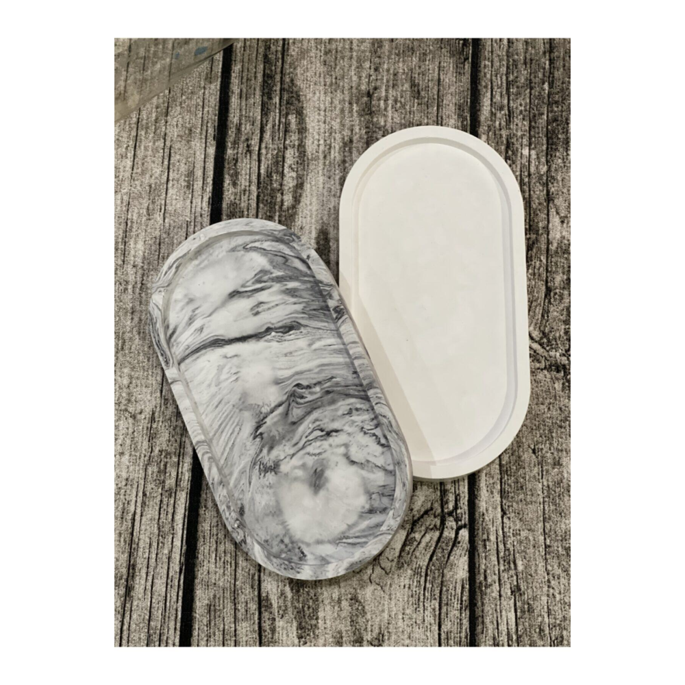 2'li Dekoratif Oval Sunumluk Seti, Dekoratif Biblo Takı Tabağı, Saksılık,tütsülük,mumluk