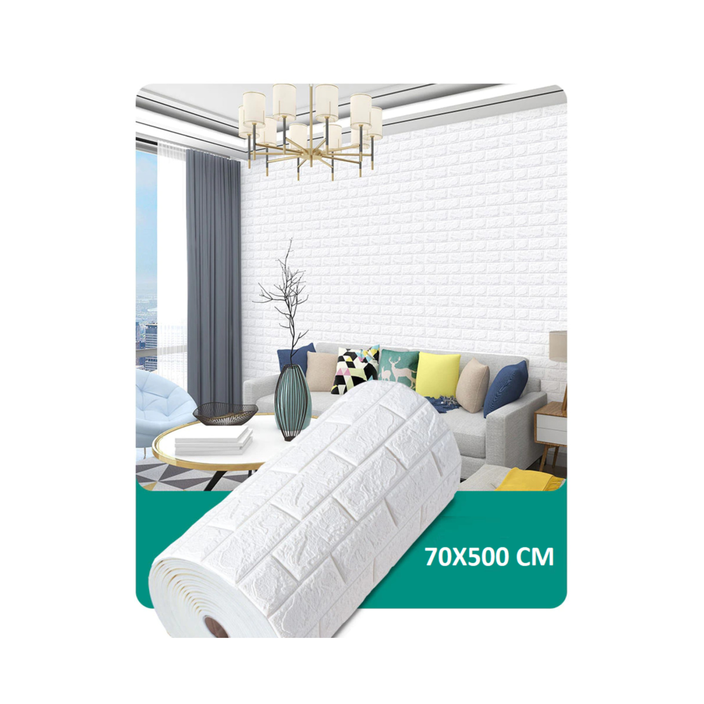 Beyaz 3d Dekoratif Kendinden Yapışkanlı Duvar Kağıdı Kaplama Paneli