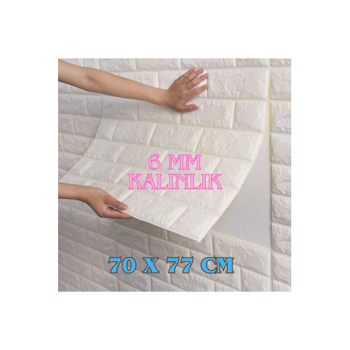 Kendinden Yapışkanlı Beyaz Duvar Paneli 3d