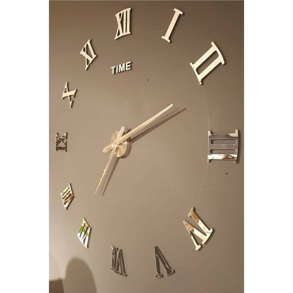 Time Collection 3d Roma Rakamlı Duvar Saati (ALTIN)