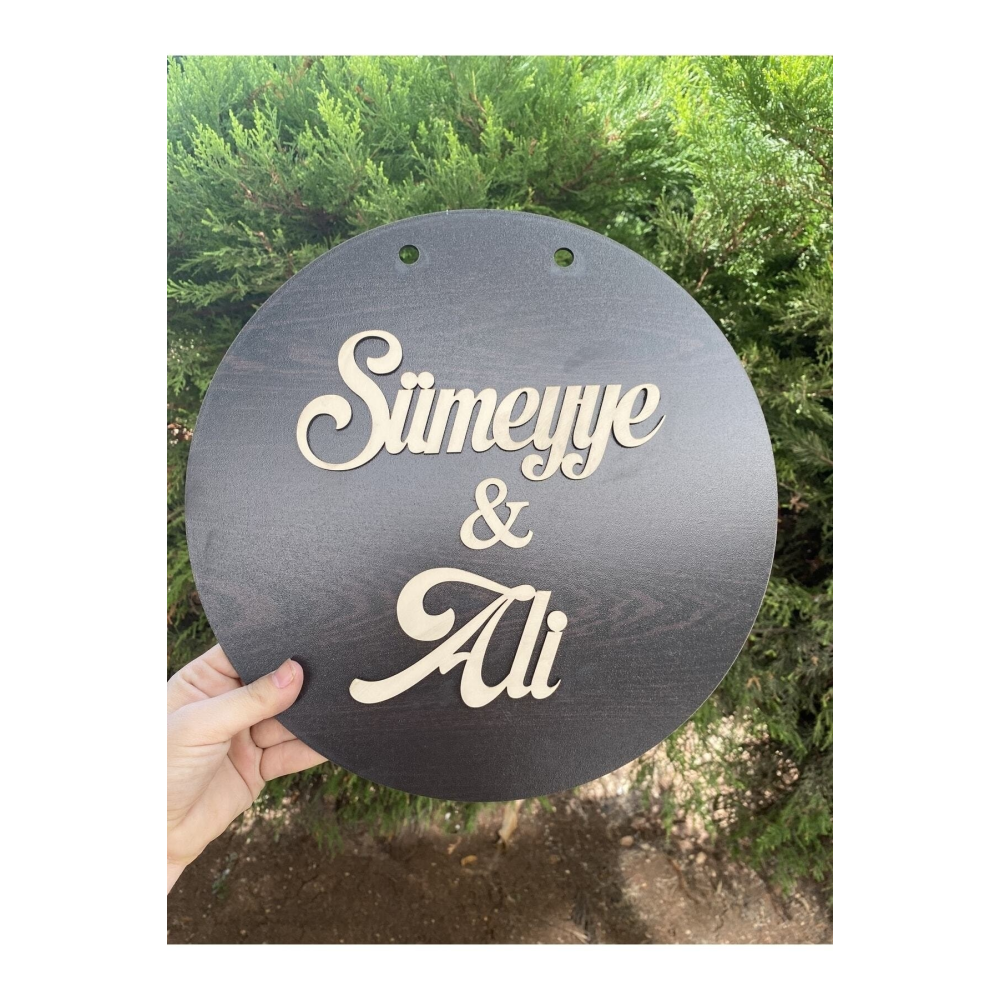 Özel Konsept Tasarım Isimli Bebek Çocuk Kapı Süsü - Nişan Kına Nikah Düğün Arka Plan Pano