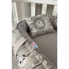 Nest Gri Panda Lüx Tasarım Ortopedik Jaju-babynest Bebek Yatağı Anne Yanı Bebek Yatağı
