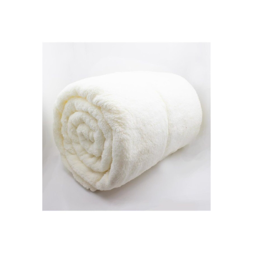 Wellsoft Battaniye, Beyaz Televizyon Battaniyesi, Peluş, Polar Battaniye, Çift Kişilik 220*230-beyaz