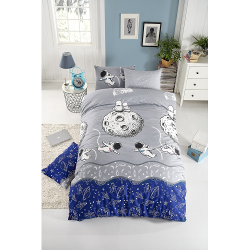 Uzaylı Gri Tek Kişilik Nevresim Takımı