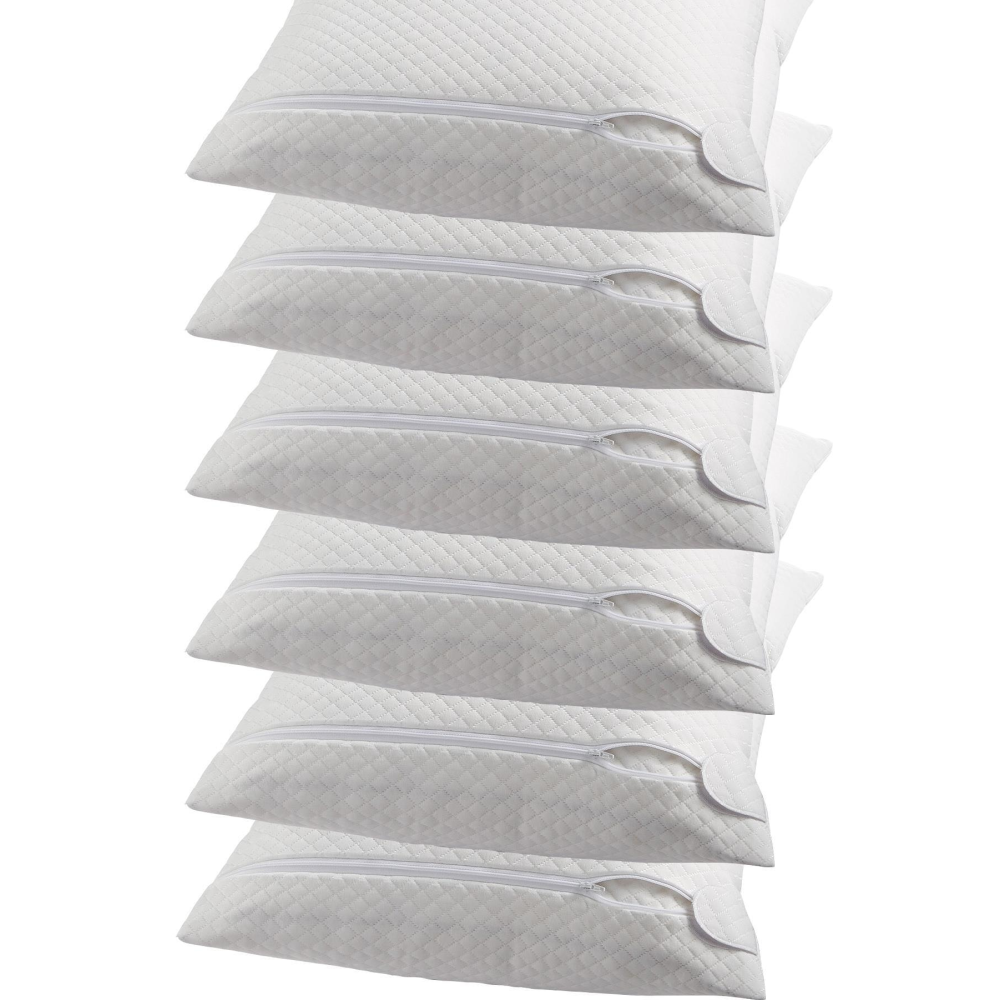 6'lı Kapitoneli Fermuarlı Yastık Alezi | Yastık Koruyucu