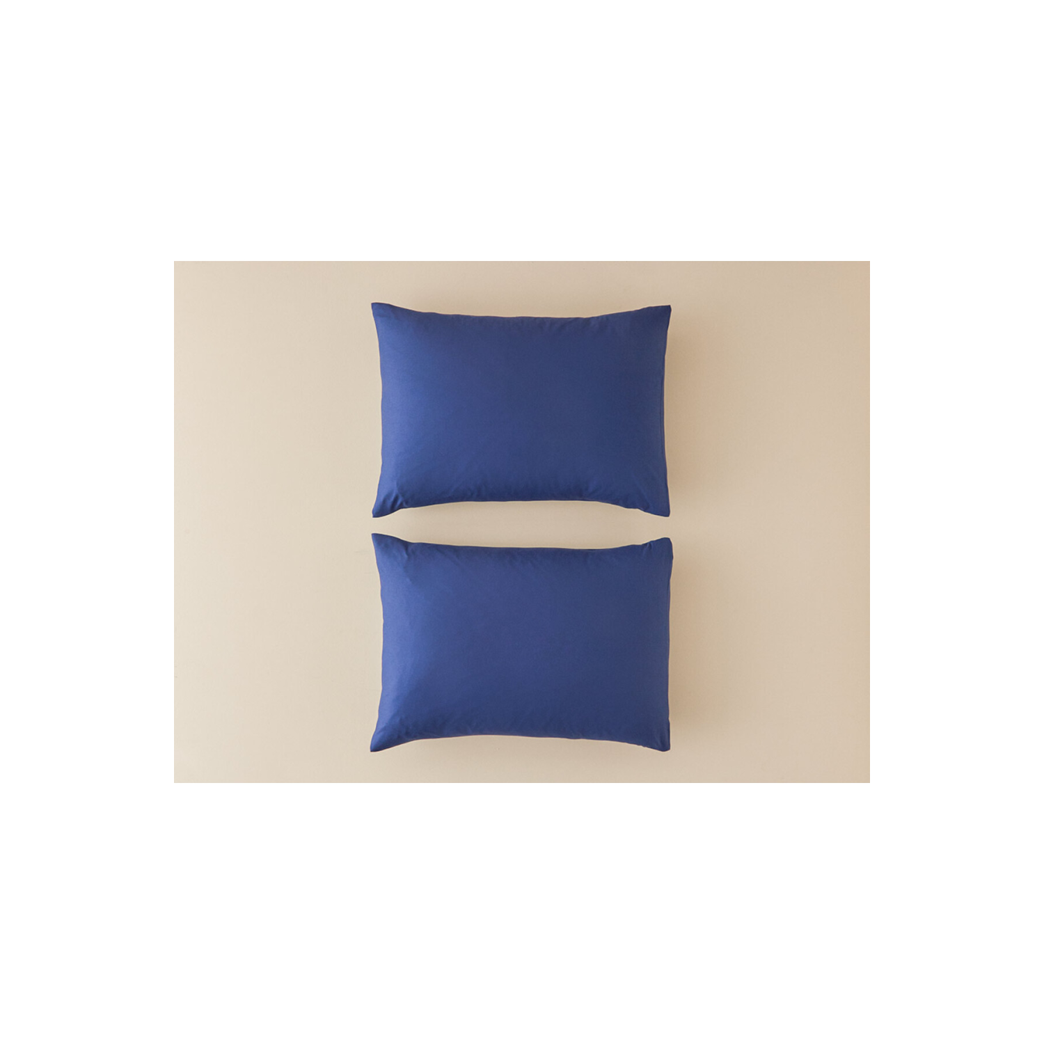 Düz Pamuklu 2'li Yastık Kılıfı 50x70 Cm Gece Mavisi