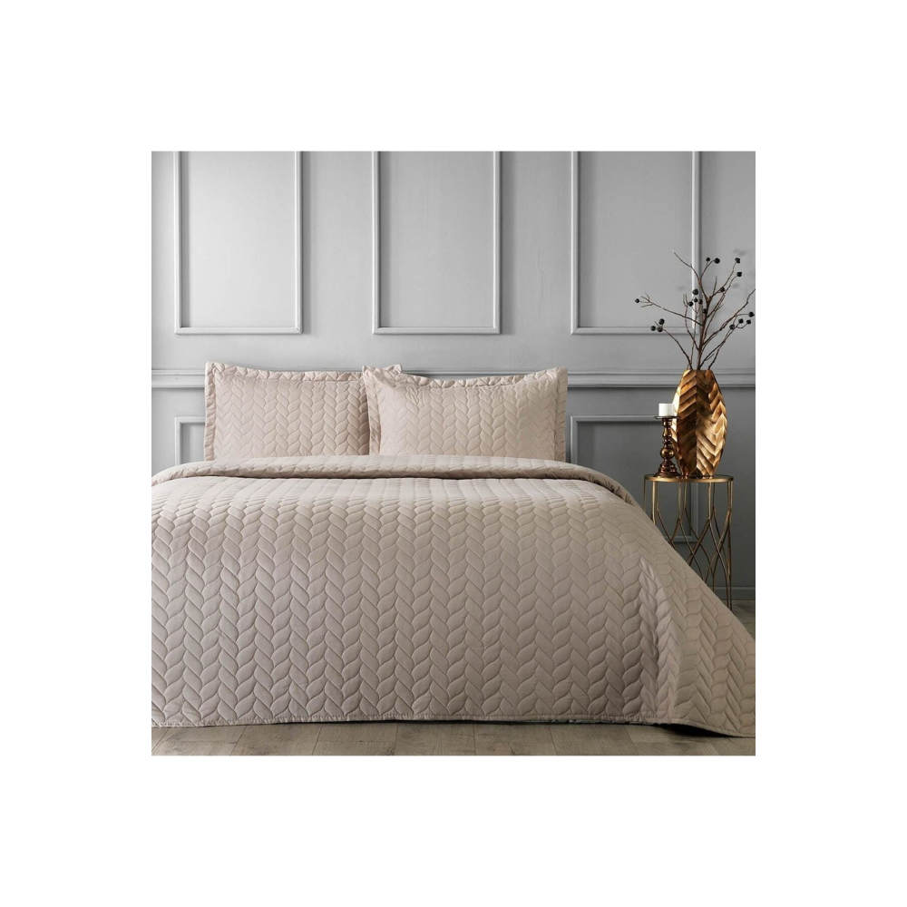 Glory Çift Kişilik Camel Yatak Örtüsü