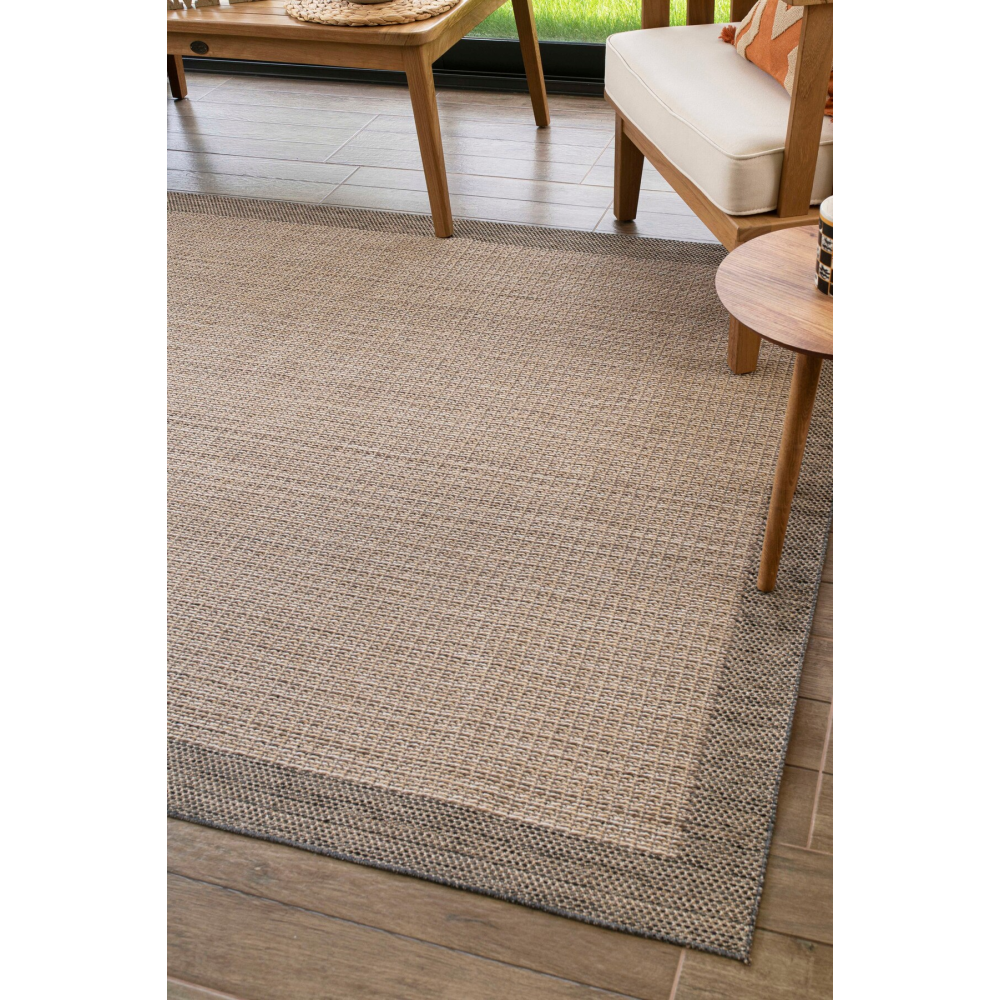 Konfor Sisalux 3091 Bej Jüt Tabanlı Modern Dokuma Kilim Sisal Hasır Halı